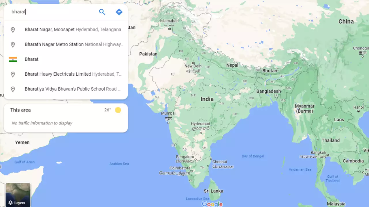 Bharat on Google Maps: गूगल मैप्स पर बदला देश का नाम, सर्च करने पर तिरंगे के साथ दिख रहा ‘भारत’!